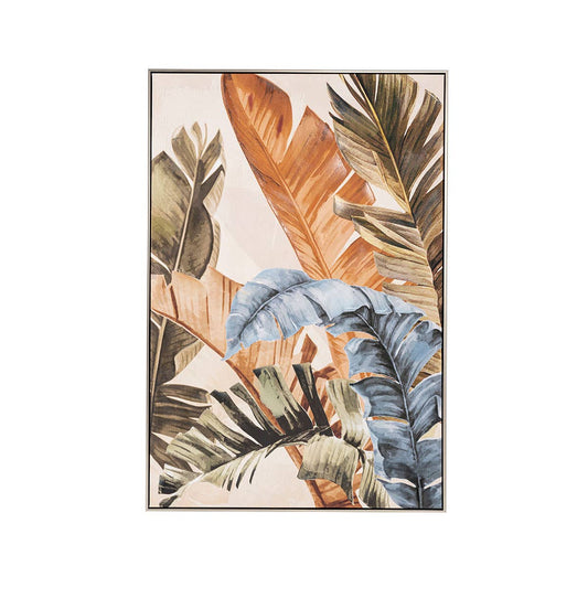 Printed and Oil Painting, Silver Frame 80X120X3.5 cm