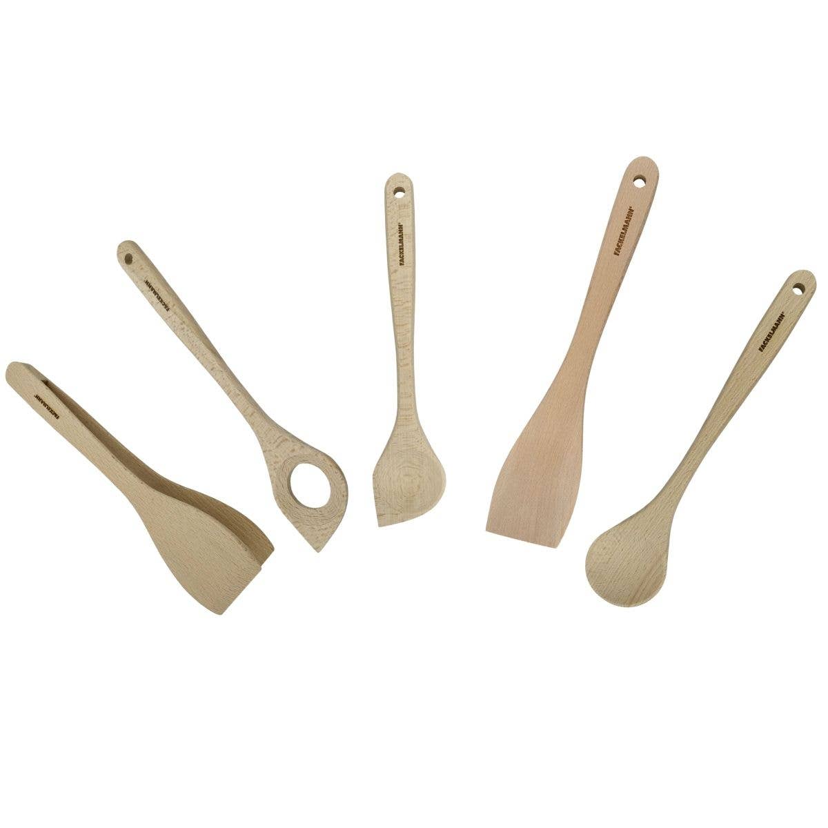 Fsc Wooden Tweezers, Spatula and Spoons Set