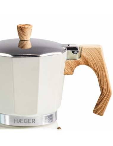 Coffee Maker Haeger Moka Pot 6 - Aluminum 6 Cups, Beige