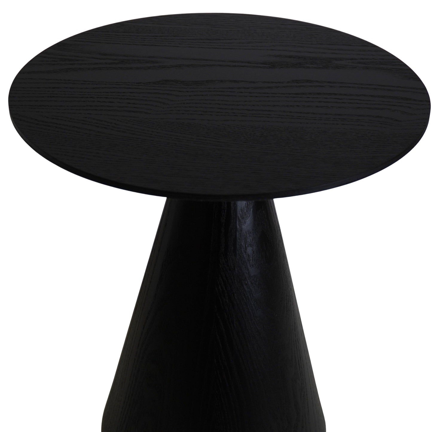 Side Table -Round-  Mdf - Black - 40x40x44cm
