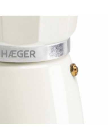 Coffee Maker Haeger Moka Pot 6 - Aluminum 6 Cups, Beige