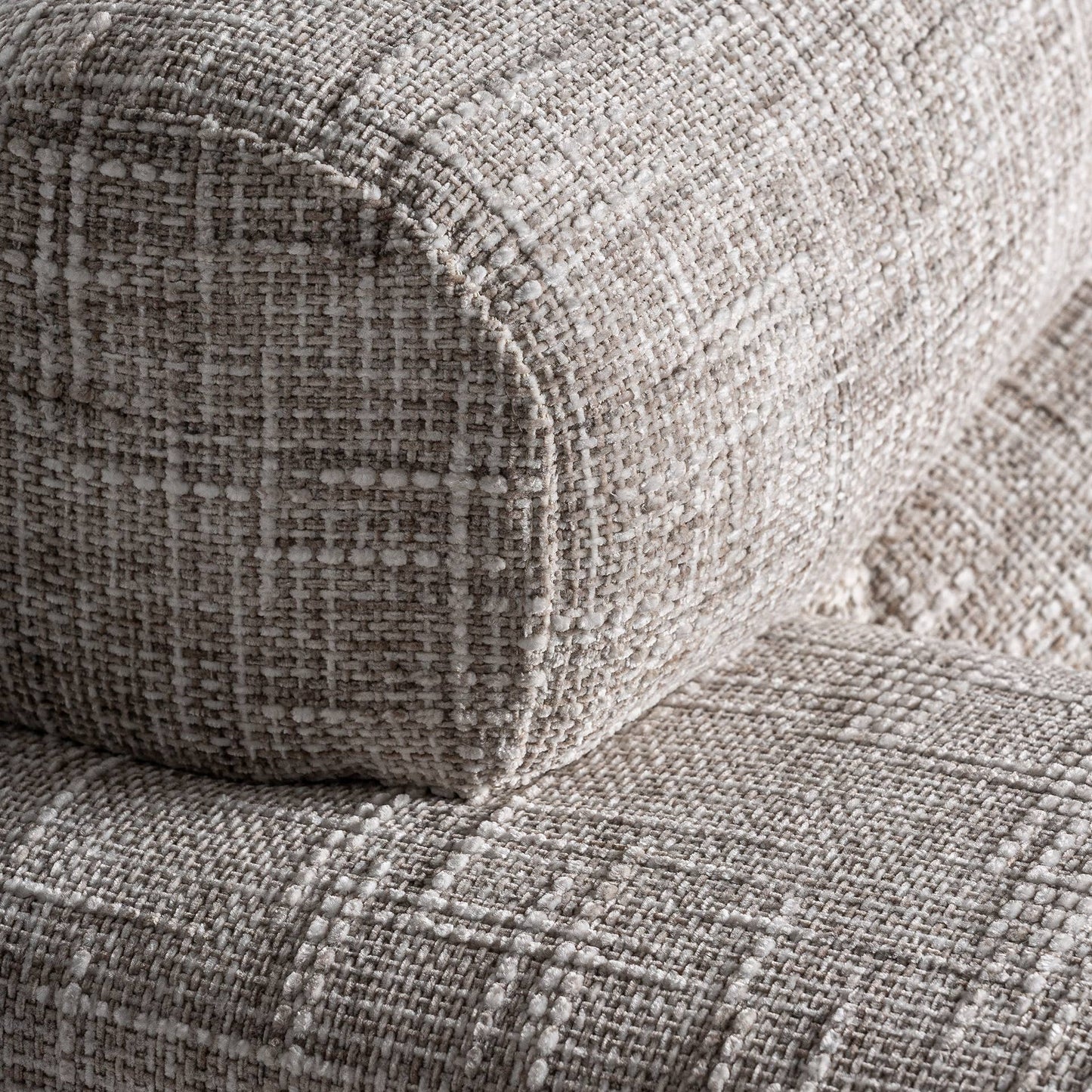Polyester Sofa in Mottled Beige Color, 210x97x69cm