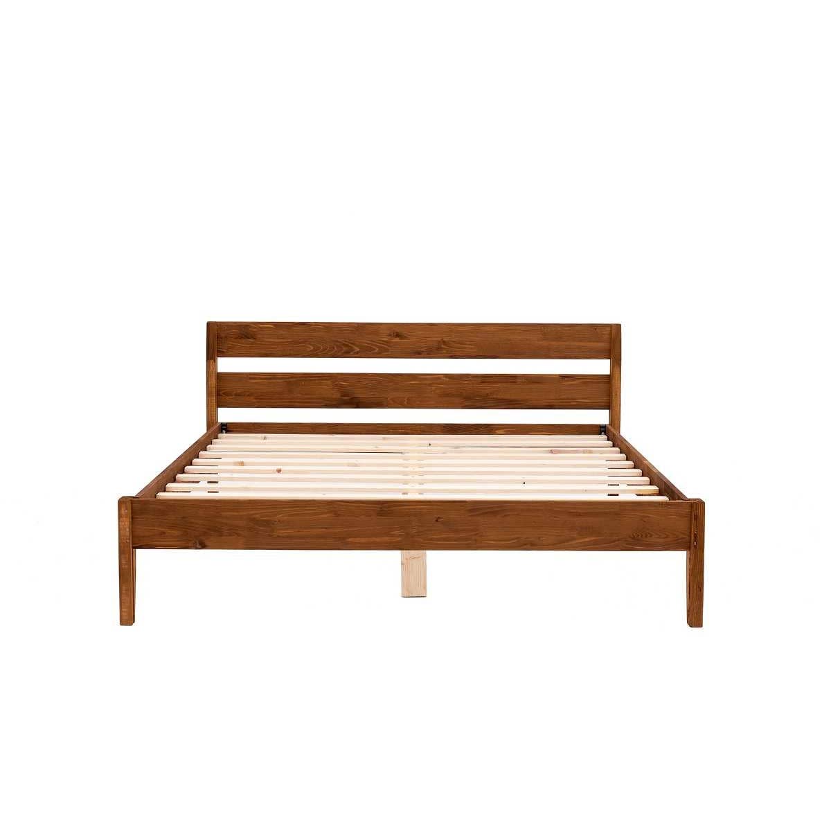 Venus Model Wooden Bed Single Pine Wood - Brown 90 x 200