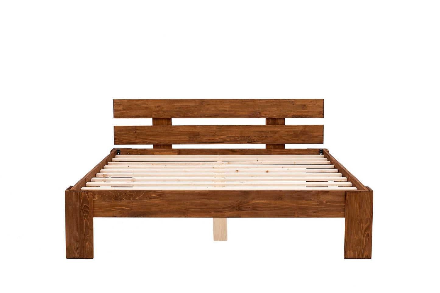 Berlin Model Wooden Bed Single Pine Wood - Brown 160 x 200