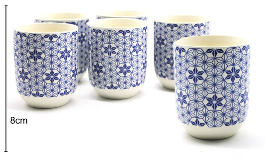 Ceramic Cups 8x6.5cm (6 Pcs) Portuguese
