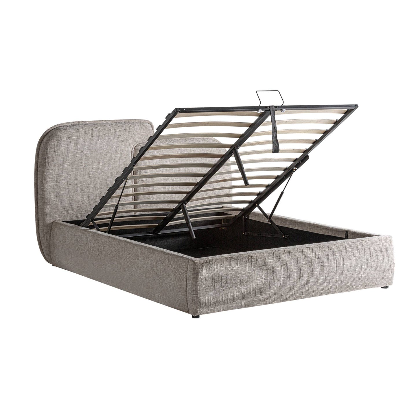 Polyester Bed with Storage in White Color, 185x223x113