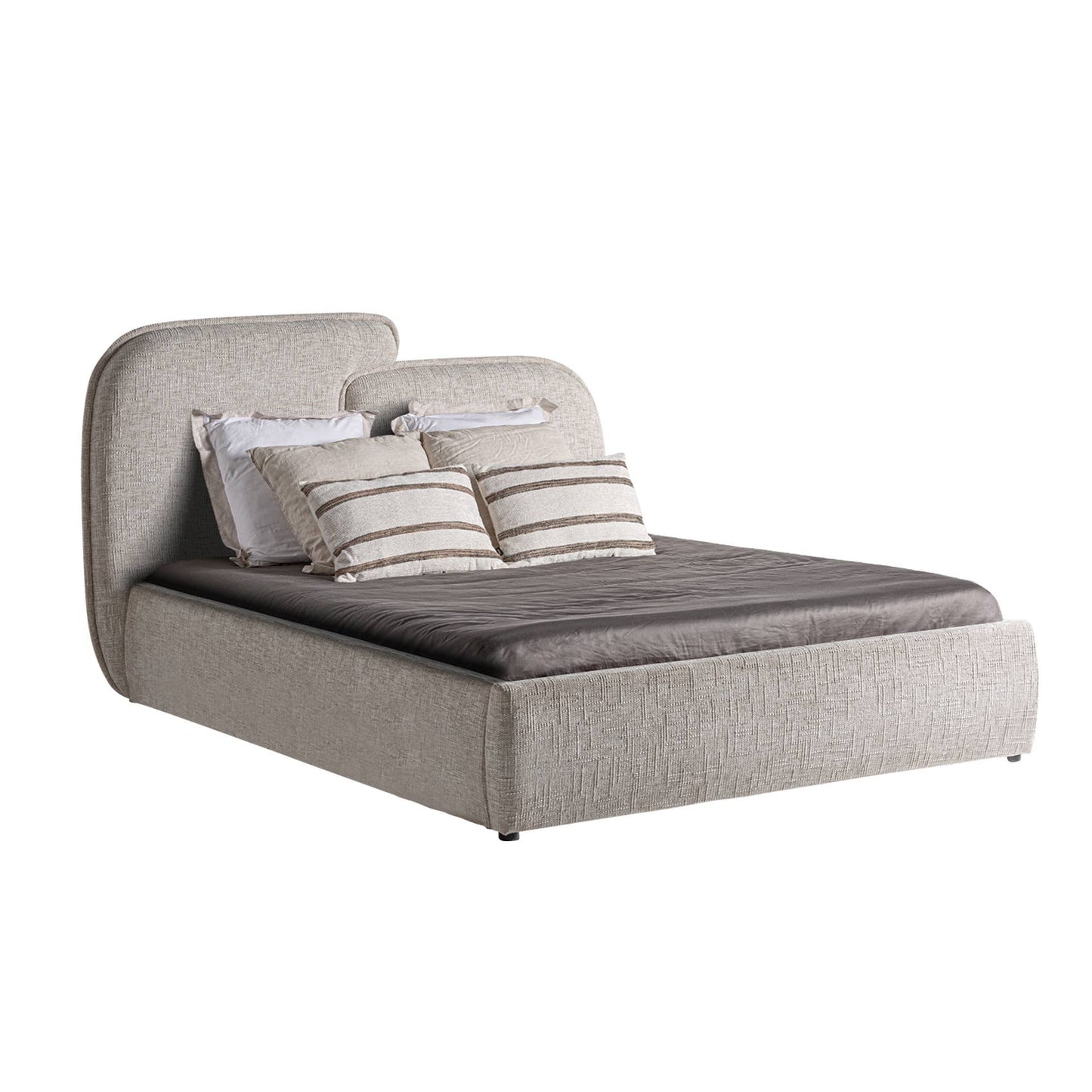 Polyester Bed with Storage in White Color, 185x223x113