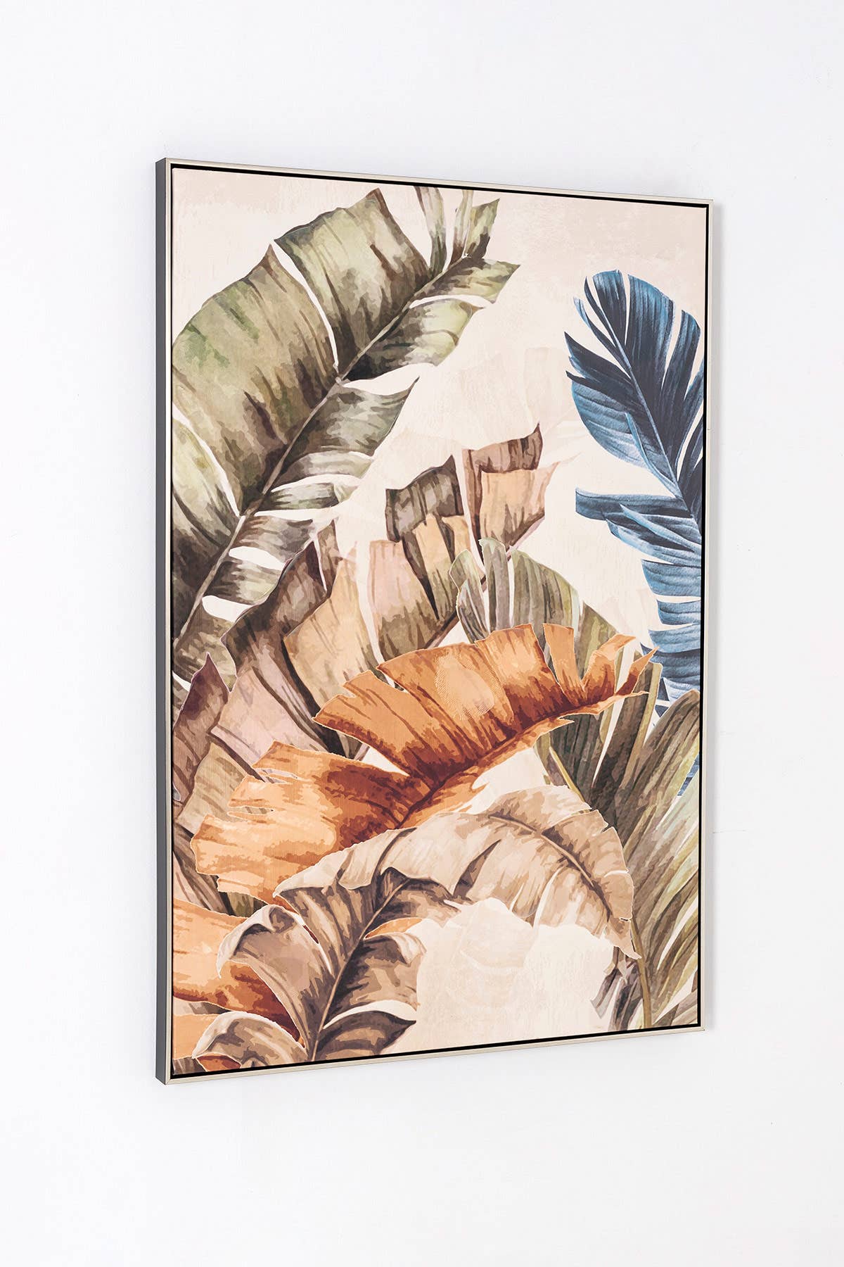 Printed and Oil Painting, Silver Frame 80X120X3.5 cm