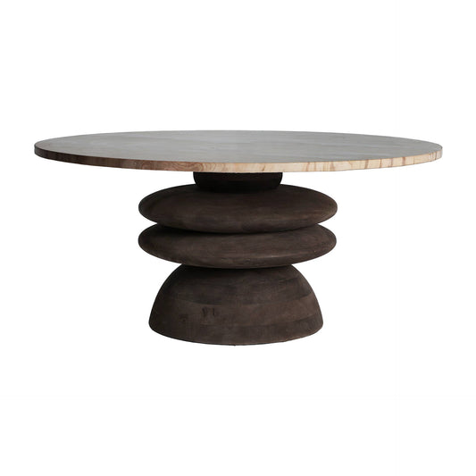 Mango Wood Coffee Table in Brown, 90x90x41cm