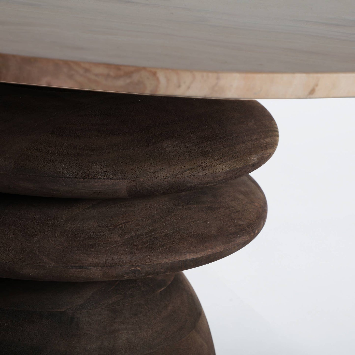 Mango Wood Coffee Table in Brown, 90x90x41cm