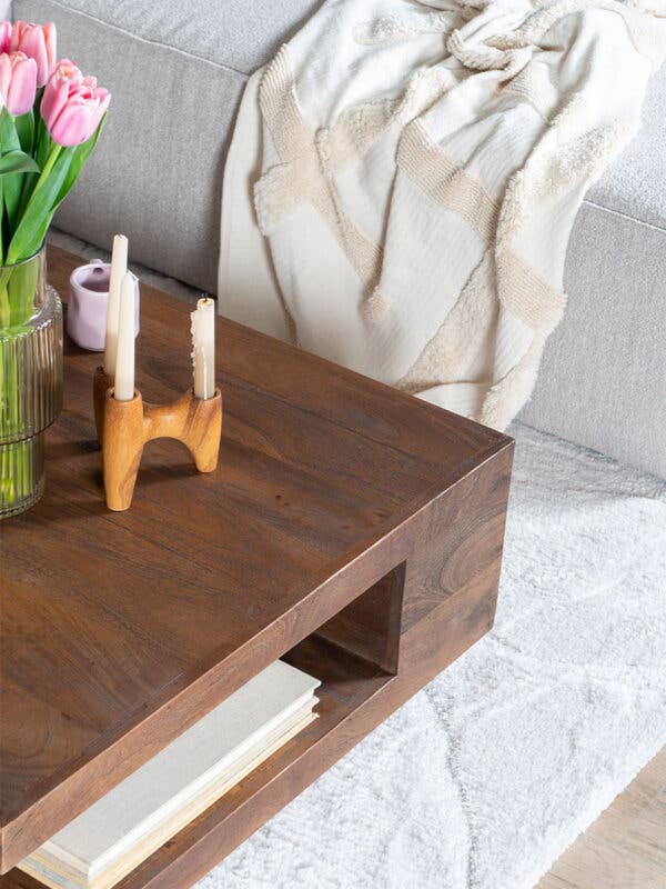 Bram Coffee Table - Espresso Mango Wood - 80 X 80 cm