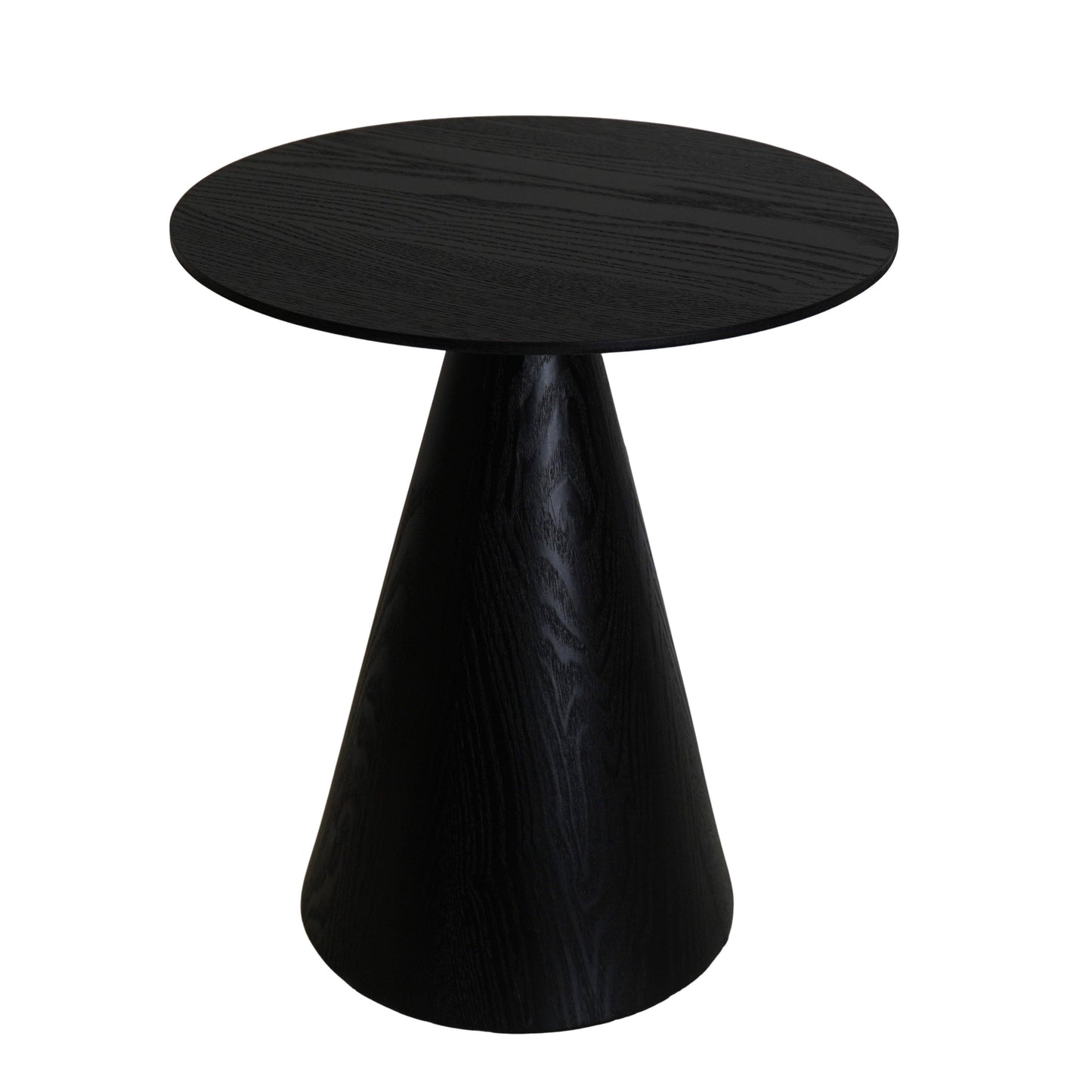 Side Table -Round-  Mdf - Black - 40x40x44cm
