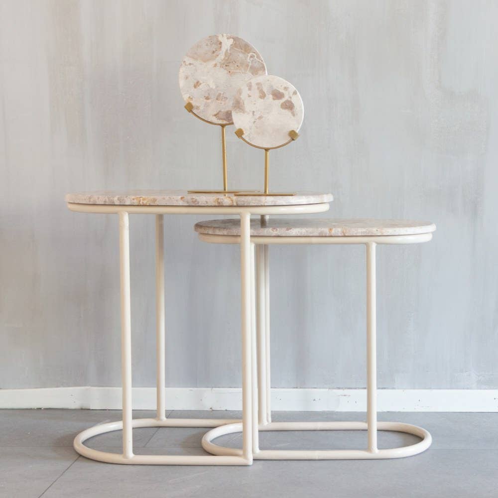 Amélie Marble Side Table Set 2