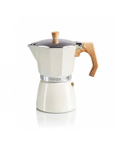 Coffee Maker Haeger Moka Pot 6 - Aluminum 6 Cups, Beige