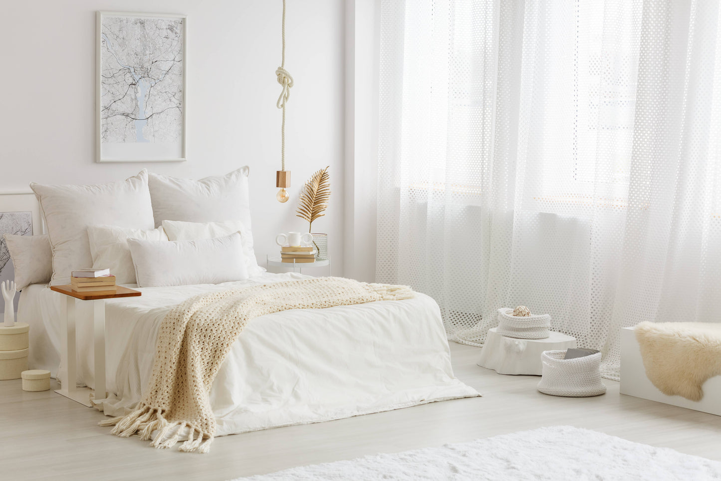 Flat Sheet 100% Cotton, 5 pack,  Color White - 160 x 300 cm