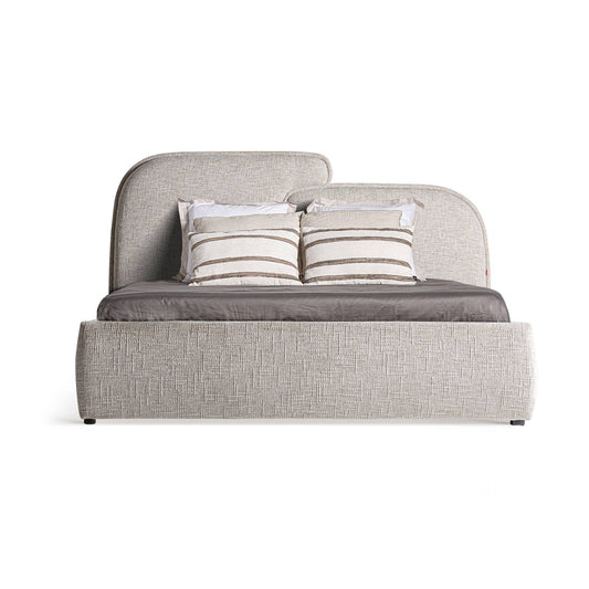 Polyester Bed with Storage in White Color, 185x223x113