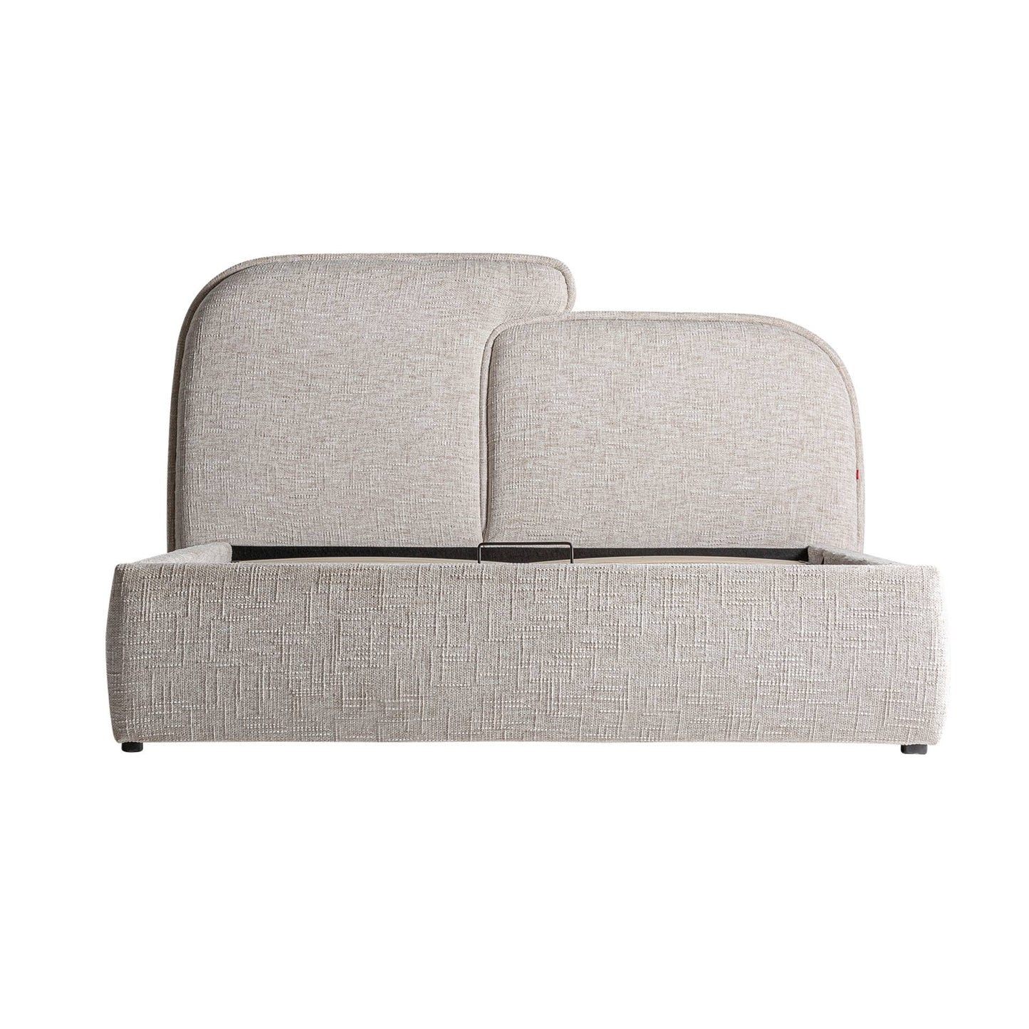 Polyester Bed with Storage in White Color, 185x223x113