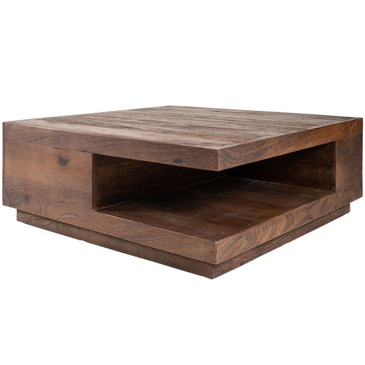 Bram Coffee Table - Espresso Mango Wood - 80 X 80 cm