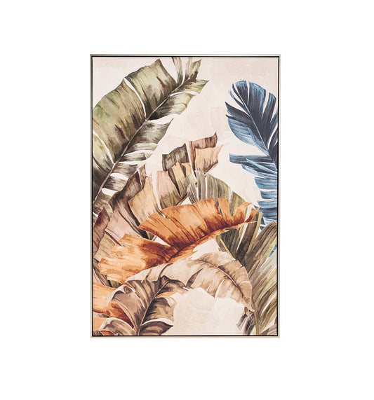 Printed and Oil Painting, Silver Frame 80X120X3.5 cm