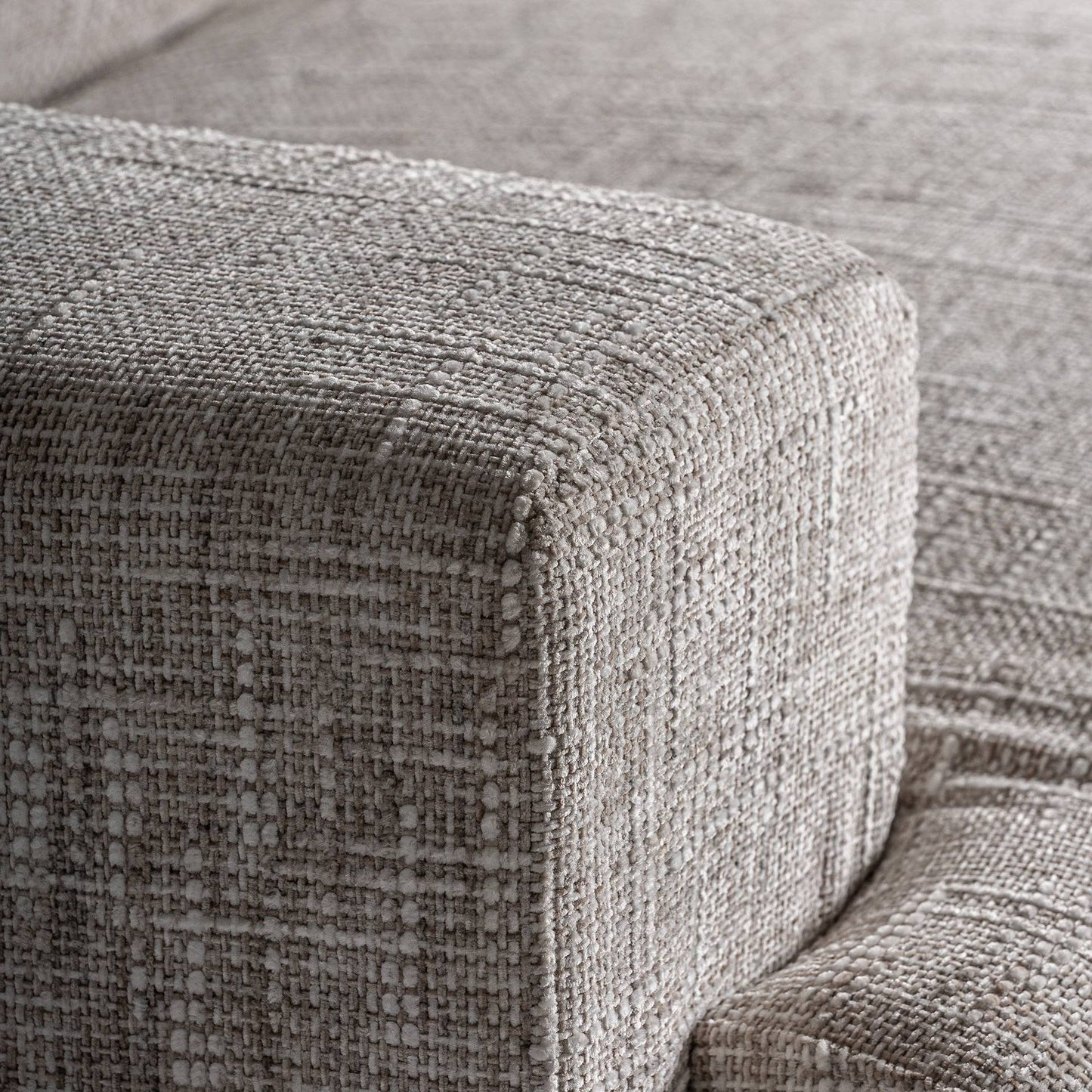 Polyester Sofa in Mottled Beige Color, 210x97x69cm