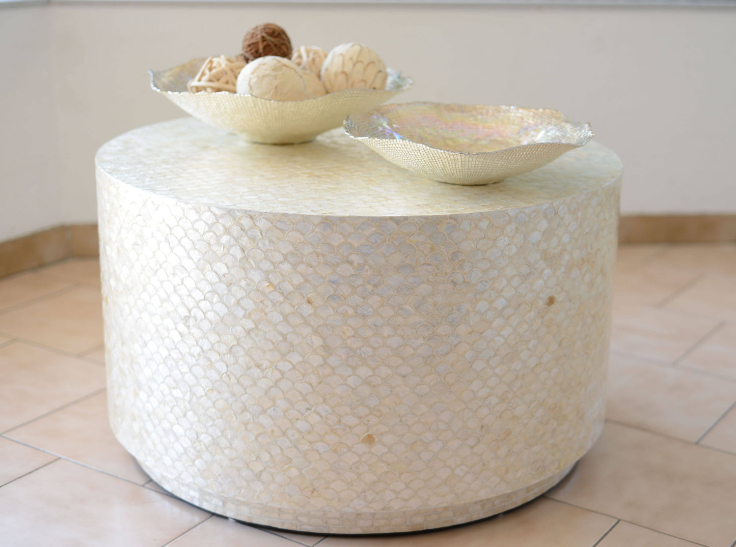 Pearl White Coffee Table 76X76X44Cm