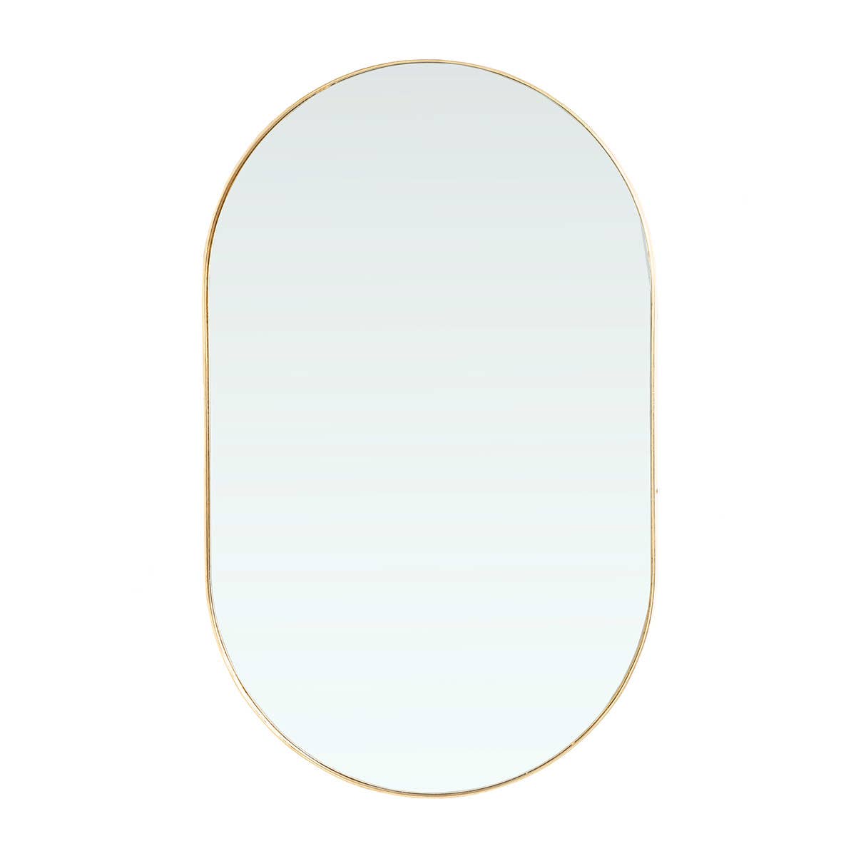 Golden Oval Mirror. 44X72Cm