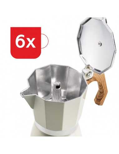 Coffee Maker Haeger Moka Pot 6 - Aluminum 6 Cups, Beige