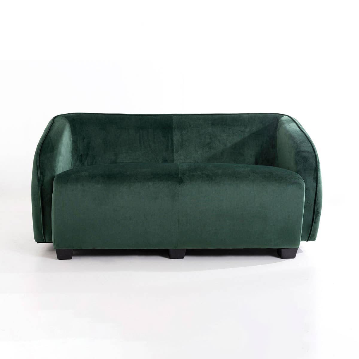 Green Velvet Sofa with Wooden Legs 165X89X66Cm